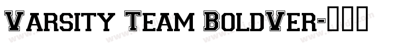Varsity Team BoldVer字体转换